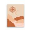 Burnt Orange Boho Canvas Wall Art, Rainbow Desert Moon Phases, 3-Piece Set, 40 × 60 cm Each, Unframed view 3
