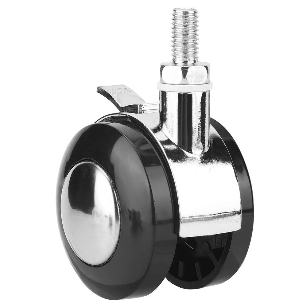 2-Inch Caster Set with 4 Heavy-Duty Swivel Casters, Zinc Alloy, 360-Degree Rotation, 51 mm, for Bar Stools, Shelving and Furniture