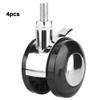 2-Inch Caster Set with 4 Heavy-Duty Swivel Casters, Zinc Alloy, 360-Degree Rotation, 51 mm, for Bar Stools, Shelving and Furniture view 4