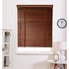 Solid Wood Venetian Blinds, Coffee, 60 x 91 cm view 1