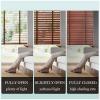 Solid Wood Venetian Blinds, Coffee, 60 x 91 cm view 4