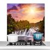 MuchoWow Kitchen Splashback Aluminum Wall Panel 100 x 65 cm – Waterfall Landscape view 1
