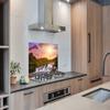 MuchoWow Kitchen Splashback Aluminum Wall Panel 100 x 65 cm – Waterfall Landscape view 3
