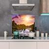 MuchoWow Kitchen Splashback Aluminum Wall Panel 100 x 65 cm – Waterfall Landscape view 4