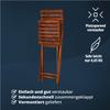 KHG Set of 2 Folding Garden Chairs, Solid Acacia Wood, High Back, Dark Brown view 4
