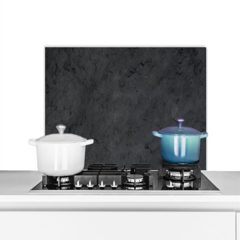 MuchoWow Kitchen Backsplash Aluminum Poster 80 x 40 cm, Gray Concrete