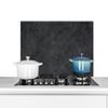 MuchoWow Kitchen Backsplash Aluminum Poster 80 x 40 cm, Gray Concrete view 1