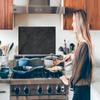 MuchoWow Kitchen Backsplash Aluminum Poster 80 x 40 cm, Gray Concrete view 3
