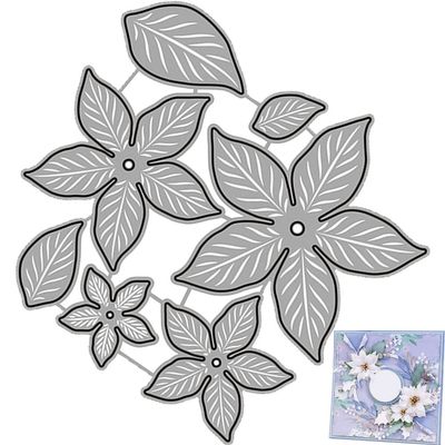 Stakee Metal Cutting Die Poinsettia Christmas Flower