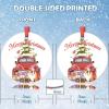 Merry Christmas Red Christmas Truck Pomeranian Ceramic Ornament, Personalized, 2022 Keepsake, 7.6 cm view 2