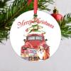 Merry Christmas Red Christmas Truck Pomeranian Ceramic Ornament, Personalized, 2022 Keepsake, 7.6 cm view 3