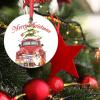 Merry Christmas Red Christmas Truck Pomeranian Ceramic Ornament, Personalized, 2022 Keepsake, 7.6 cm view 4