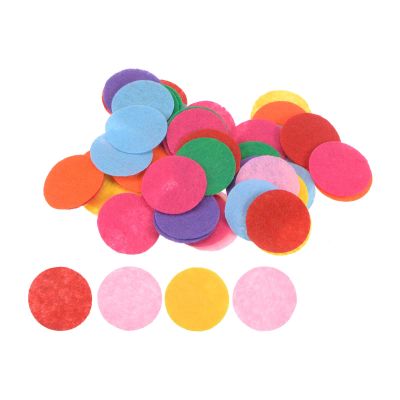 sourcing map 100 Round Felt Circles, 30 mm / 3.8 cm, Mixed Colors