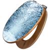 banjado Design Bamboo Toilet Seat with Soft-Close, 45.8 x 37.5 cm – Winter Walk view 1