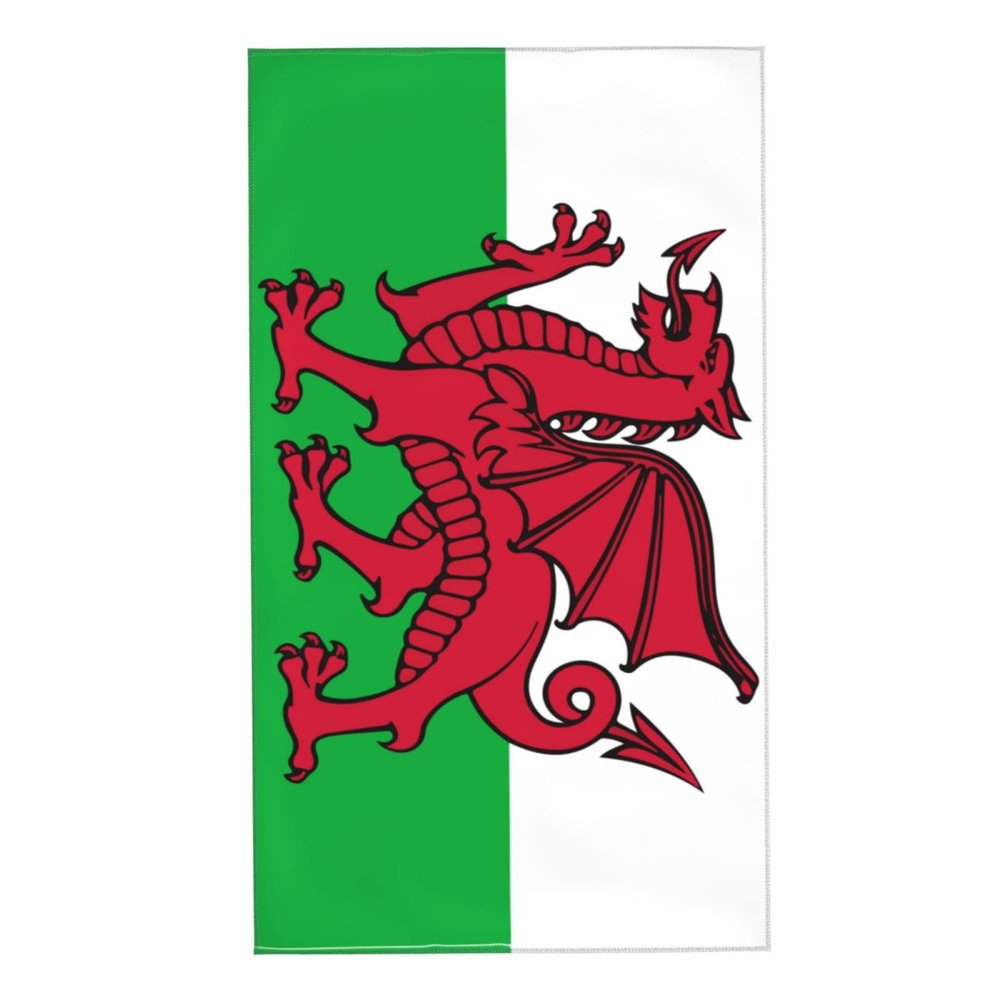 AOOEDM Welsh Flag Hand Towel, 70 x 40 cm, Absorbent, Made from Fine Fibers, Washcloth for the Bathroom