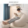 DTLEO Bean Bag Chair Cover and Floor Cushion Storage Bag (Cover Only) for Gaming or Relaxing, Indoor and Outdoor Lounge, Yellow Beige, 32 x 65 x 85 cm view 4
