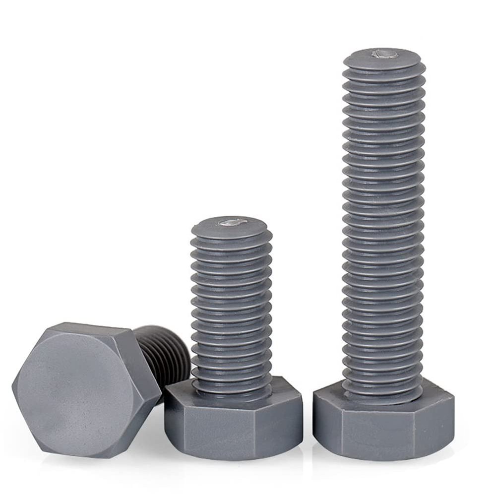 1 Gray Nylon Hex Bolt M16 x 60 mm for Fasteners, Locking Devices and Mechanical Mold Making