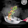 PURRL Stainless Steel Frying Pan with Silicone Handle, Silver view 2