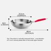 PURRL Stainless Steel Frying Pan with Silicone Handle, Silver view 4