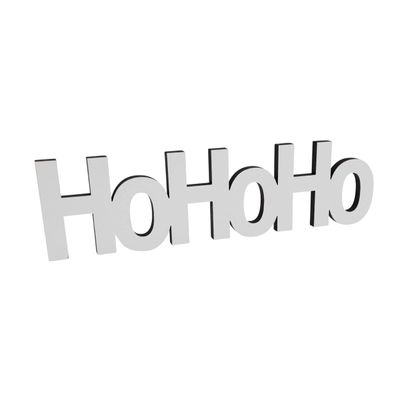 Melis “Hohoho” Wooden Christmas Sign, White, 20 cm