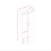 Babydream Zoo Wardrobe, Particleboard, 90 x 57 x 187 cm, Green view 4