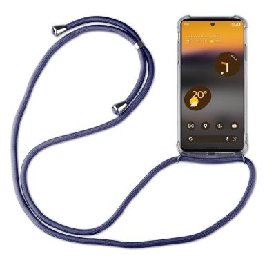 Case Compatible with Google Pixel 6a with Adjustable Crossbody Strap - Blue