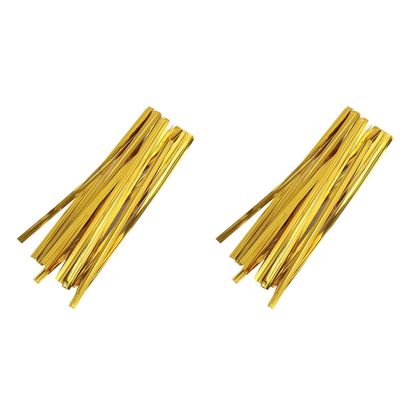 jojofuny 1,600 Gold Twist Ties for Cellophane and Candy Bags