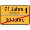 INDIGOS UG Personalized 91st Birthday Sign - Custom Text - 31.5 x 23.6 in view 1