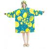 Wearable Blanket Hoodie, Oversized Hooded Blanket Sweatshirt, Yellow Fruit Lemon (2), Multicolor, One Size view 1
