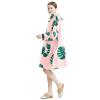Wearable Hooded Blanket, Tropical Leaves, Pink, Oversized Hoodie Sweatshirt, Multicolor, One Size view 2