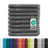 Mskaan 8-Piece Hand Towel Set, Anthracite, 100% Cotton, 20 x 12 in, 500 g/m², OEKO-TEX, Terry view 1