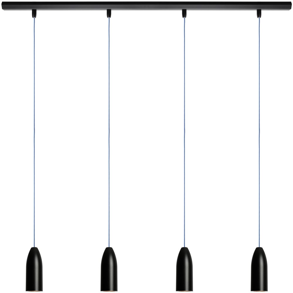 Buchenbusch Urban Design Four-Light Pendant Light, Black Concrete