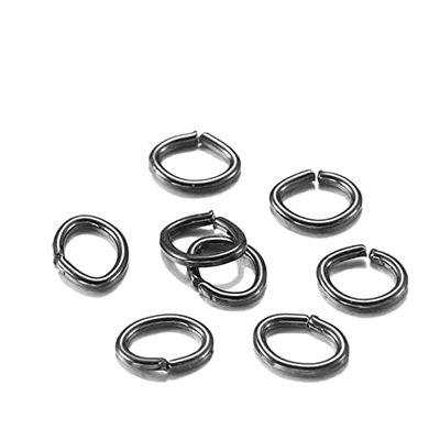 XINGMA 300-Piece 7 x 5 mm Oval Open Metal Jump Rings for DIY Jewelry Making