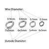 XINGMA 300-Piece 7 x 5 mm Oval Open Metal Jump Rings for DIY Jewelry Making view 2