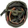 REHOOF Tactical Steel Helmet, WWII US Army M1 Green Helmet Replica with Adjustable Net and Canvas Chin Strap view 4