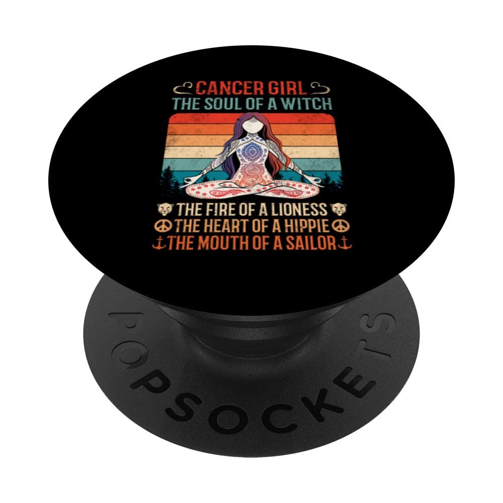 Cancer Girl Traits Horoscope PopSockets with Interchangeable PopGrip