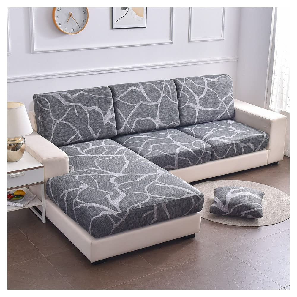 Velvet Stretch Sofa Seat Cushion Cover for 4/3/2/1-Seater and L-Shaped Sofas