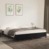 vidaXL Upholstered Bed Frame with Slatted Base, Black Velvet, 200 x 200 cm view 2