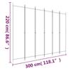 vidaXL 6-Panel Room Divider, Brown Fabric, 300 x 220 cm view 3