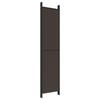 vidaXL 6-Panel Room Divider, Brown Fabric, 300 x 220 cm view 4