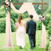 2-Panel Chiffon Wedding Arch Draping, 28 in x 200 ft, Beige view 2
