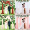 2-Panel Chiffon Wedding Arch Draping, 28 in x 200 ft, Beige view 4