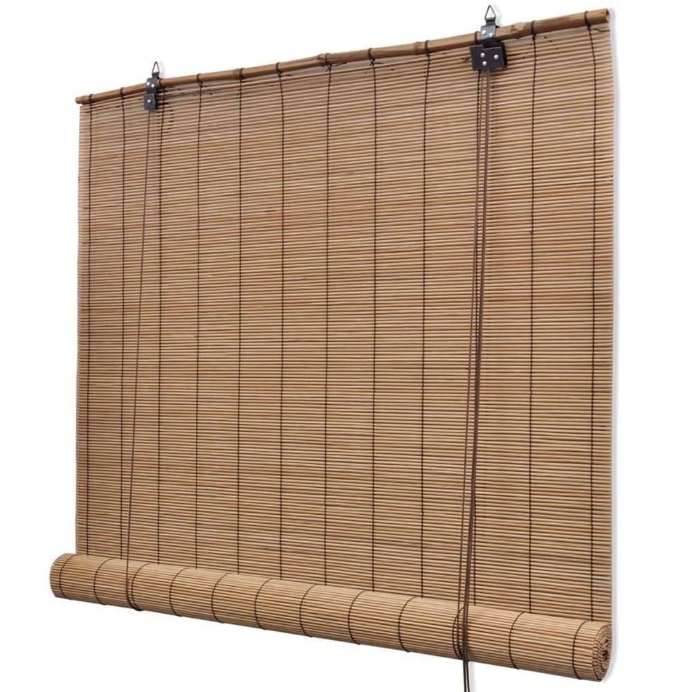Yongdu Brown Bamboo Roller Blind, 120 x 160 cm