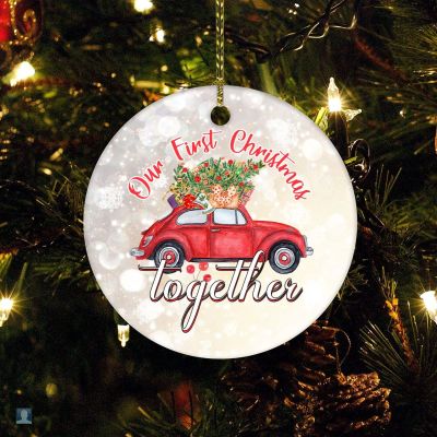 Our First Christmas Together Red Truck Ornament