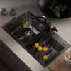 Kitchen Sink with Pull-Out Faucet, 304 Stainless Steel Double Bowl, 78 x 43 cm view 2