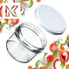 KADAX Set of 50 Jam Jars, 235 ml, TO82, White, Canning and Storage Mason Jars with Screw-Top Lids for Honey and Preserves view 3