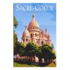 VTGCLT France Paris Vintage Travel Poster, Sacré-Cœur Basilica, Castle, Tree, Blue Sky and Bird Canvas Wall Art, 20 x 30 cm view 1