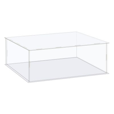 Sourcing Map Clear Acrylic Display Case, Dustproof, 41 x 36 x 16 cm