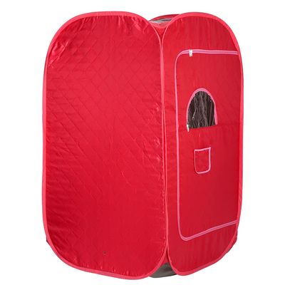 Foldable Personal Steam Sauna Cabin with Remote Control, Red, 80 x 80 x 135 cm