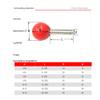 2-Pack Red 304 Stainless Steel Ball-Head Screws, M6 x 12 mm view 2